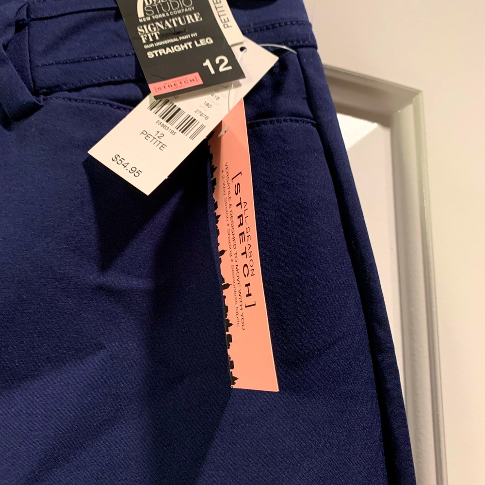 12 Petite straight leg. Never worn. New York & company. Dark Blue